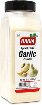 Badia Garlic Powder, 16 oz – Premium Garlic Powder for Cooking, Seasoning & Spice Blends, Freshly Ground and Flavorful