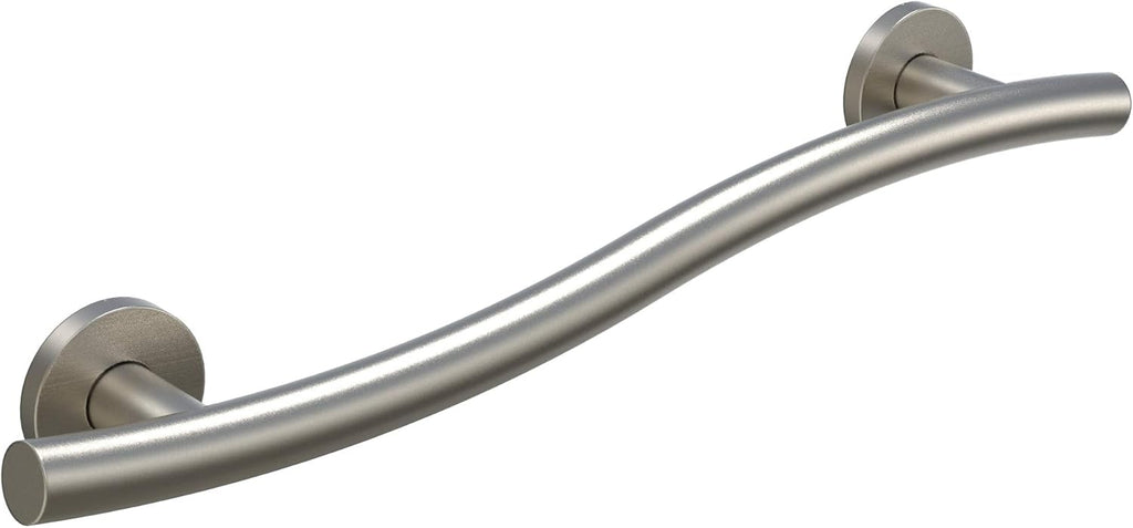 Keeney GB2022-24BN Wave Grab Bar 1.25 Dia x 24 In., Brushed Nickel