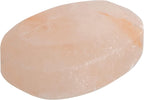 Flat Oval Massage Stone, Pink Crystal Hand-Carved Stone for Massage Therapy, Deodorant and Salt and Sugar Scrubs, 2.5” W x 3.5” L x 1” D