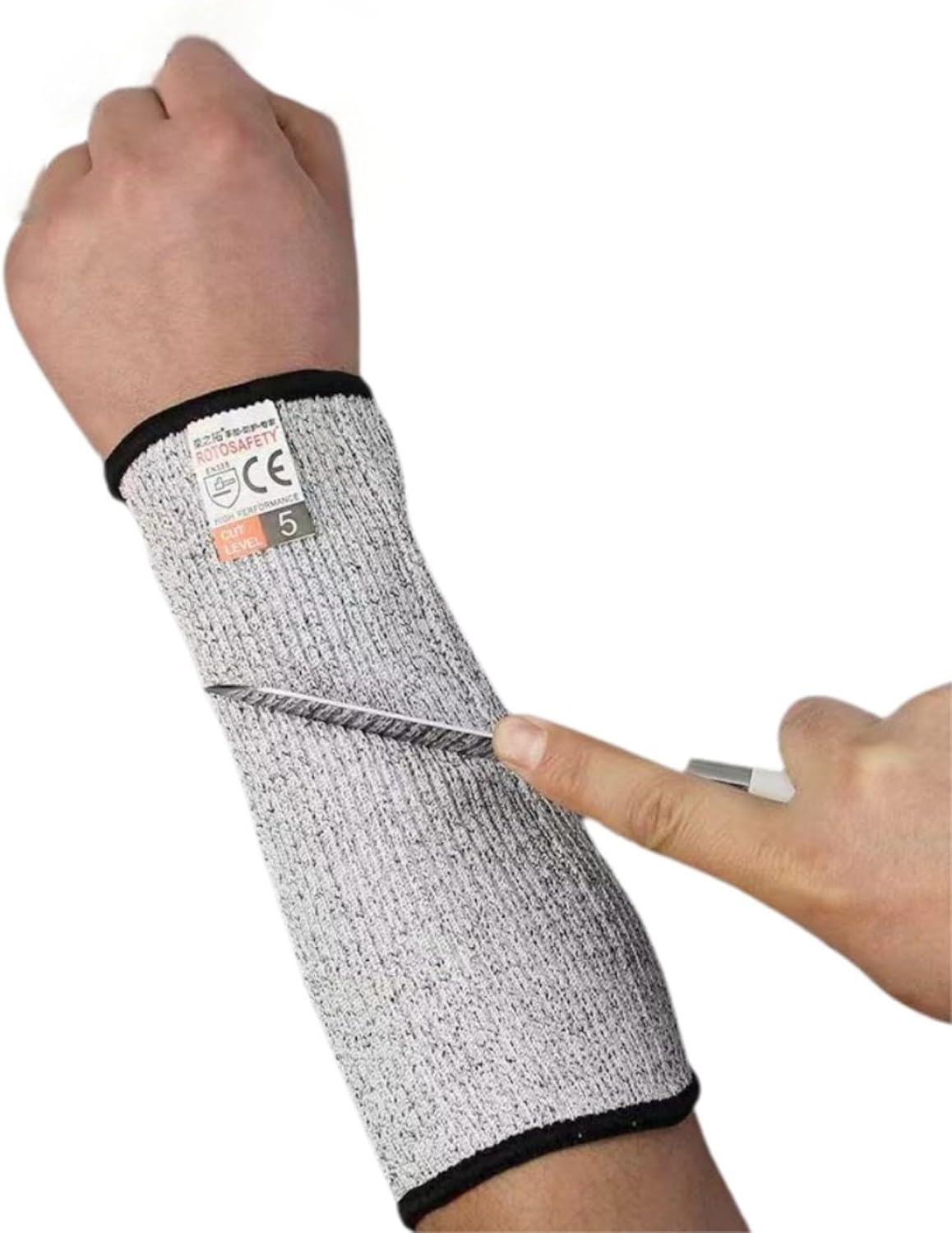 1 Pair Arm Protectors for Thin Skin and Bruising Cut Resistant Forearm Sleeve Level 5 Arm Burn Protection Sleeve