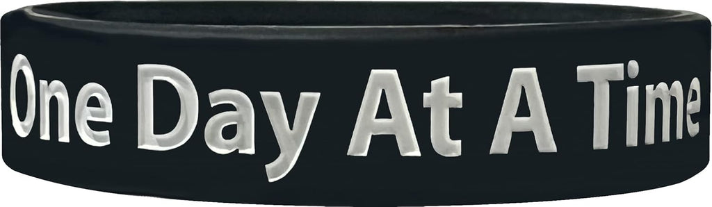 We Keep You Motivated One Day At A Time Motivational Wristbands - Worn by Pro Athletes - Silicone Rubber Inspirational Bracelets - Gym, Sports Motivation LLC