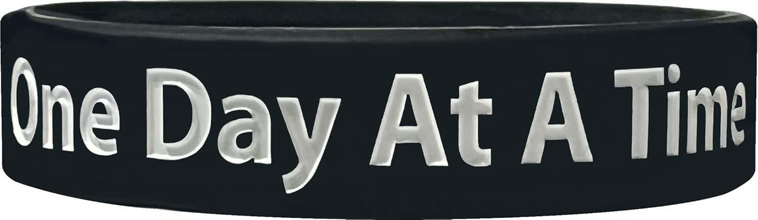 We Keep You Motivated One Day At A Time Motivational Wristbands - Worn by Pro Athletes - Silicone Rubber Inspirational Bracelets - Gym, Sports Motivation LLC