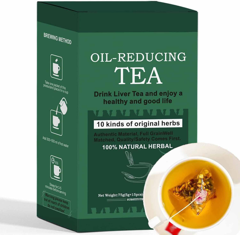 Oil-Reducing Chinese Herbal Tea, Mild Herbs Formula, 15 Tea Bags (1PCS)