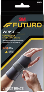 FUTURO Compression Stabilizing Wrist Brace, Left Hand, S/M