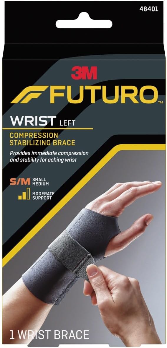 FUTURO Compression Stabilizing Wrist Brace, Left Hand, S/M