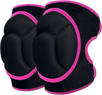 Knee Pads, Thick Sponge Anti-slip, Collision Avoidance Knee Pads, for Running, Mountaineering, House Working,Gardening Maintain (Pink, Large)