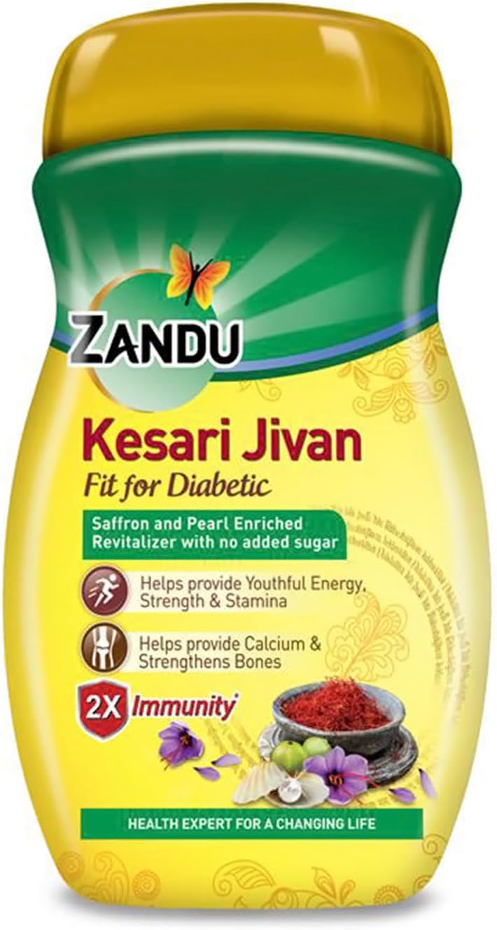 Zandu Kesari Jivan Chyawanprash | Saffron and Pearl Revitalizer | 900gm/31.75 Oz (Pack of 1)