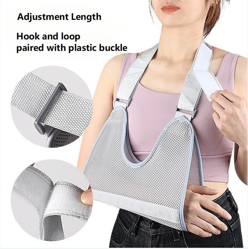 Arm Sling Shoulder Immobilizer for Women and Men, fit Left or Right Arm - Rotator Cuff Support Brace - Medical Sling for Shoulder, Clavicle, Elbow Injury