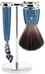 MÜHLE RYTMO 3-Piece Black Fiber 5-Blade Razor Modern Luxury Wet Shaving Set - Perfect for Every Day Use, Barbershop Quality Close Smooth Shave