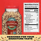 RiceSelect Tri-Color Quinoa, Premium Gluten-Free Seed, Star-K Kosher, and Non-GMO Quinoa, 22-Ounce Jar