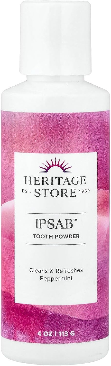 Heritage Store IPSAB™ Tooth Powder, Peppermint, 4 oz (113 g)