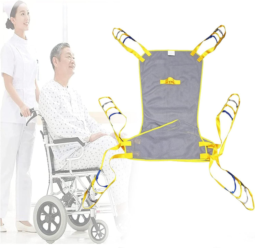 Toileting Hoist Sling,Mesh Patient Lift Sling, Elder Patients Bath Commode Lifter Divided Leg Sling for Transfer from Bed to Wheelchair,Recliner,Showe,L
