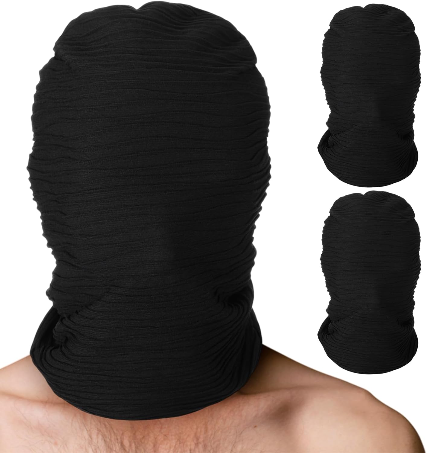 Full Face Mask Halloween Hood Mask Faceless Unisex Masquerade Costume Accessory