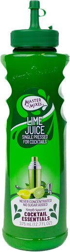 Master of Mixes Cocktail Essentials Single Pressed Lime Juice, 375 ML Bottle (12.7 Fl Oz)
