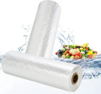 12x16 Plastic Produce Bags on a Roll - Clear Plastic Bags for Food, Vegetable, Fruits, Bread, Pet Bags and Grocery Clear Bag- 350 Bags/roll (2 Roll)