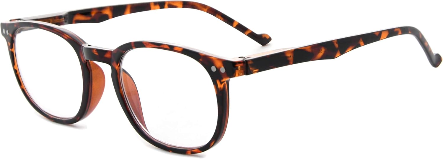 Eyekepper Retro Reading Glasses for Women Reading +1.50 Tortoise Frame Mens Readers Eyeglasses