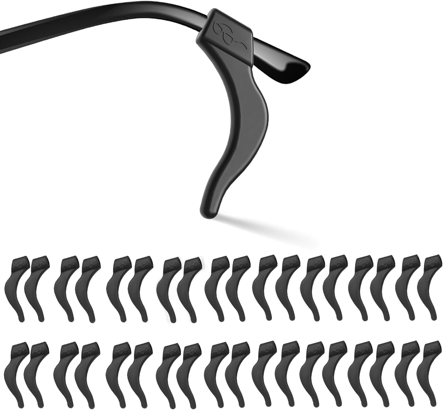 SMARTTOP Eyeglass Ear Grips -20 Pairs eye glasses ear grippers Anti-slip Holder, Silicone Ear Hook, glasses ear grip Sleeve Retainer for Sports Glasses, Sunglasses Reading glass