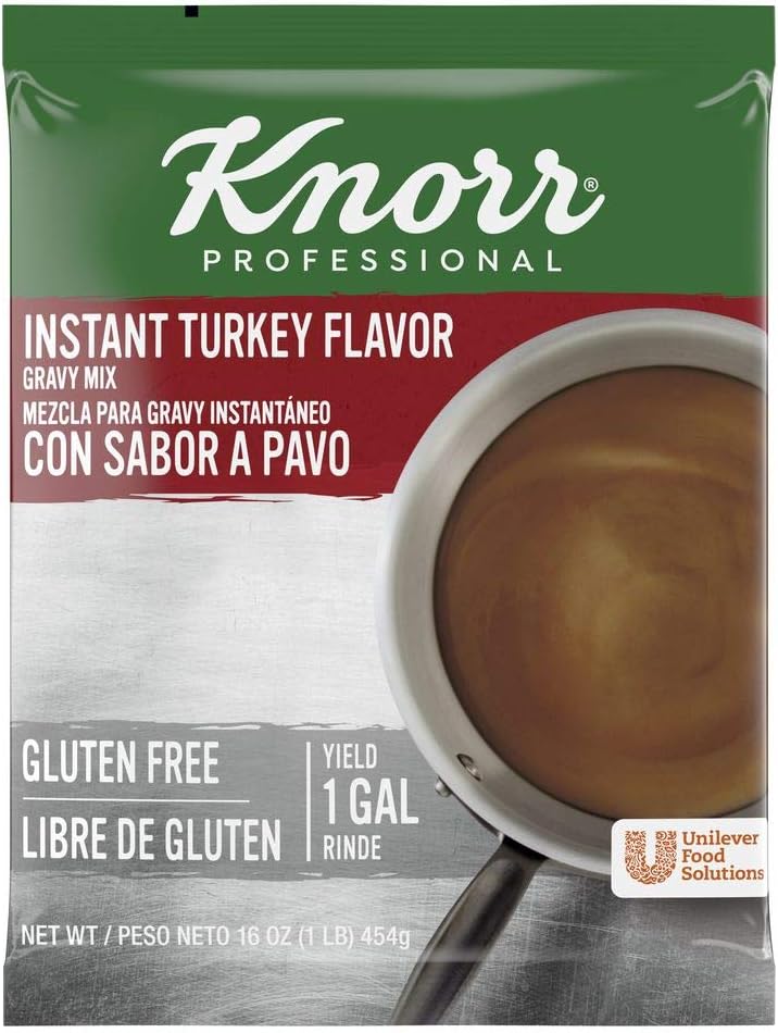 Knorr Professional Turkey Gravy Mix Gluten Free, No added MSG, 0g Trans Fat, 1 lb, Pack of 6