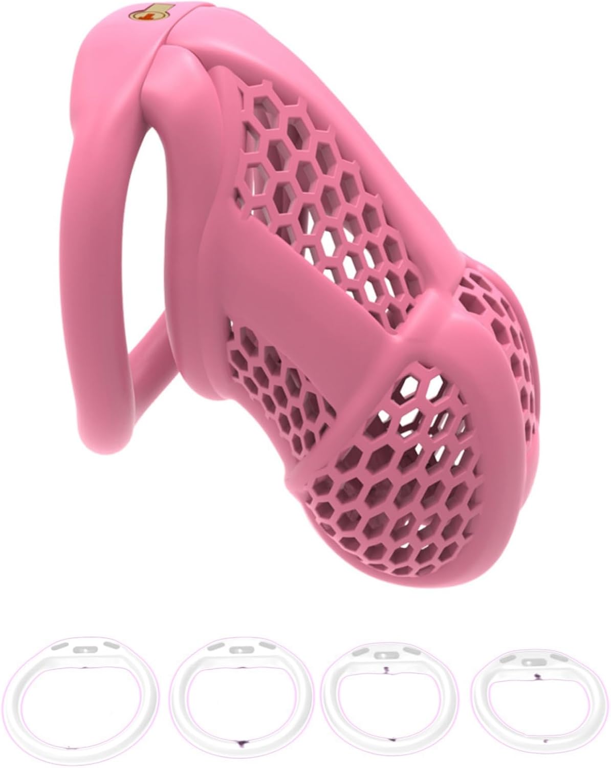 Men's Embedded Honeycomb Protective Cage, Ventilated and Breathable, Black and Pink, 4 Sizes-USZA033 (Pink, Standard)