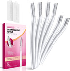 Dermaplane Razor for Women Face, (6 Count) Professional Dermaplaning Tool for Peach Fuzz, Facial and Eyebrow Hair Removal, Gentle Skin Exfoliation Blade
