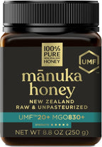 Manuka Honey UMF 20+ MGO 830+ 100% Pure New Zealand Raw & Unfiltered, Certified Award Winning, Silky Smooth Taste & Texture 8.8 Oz