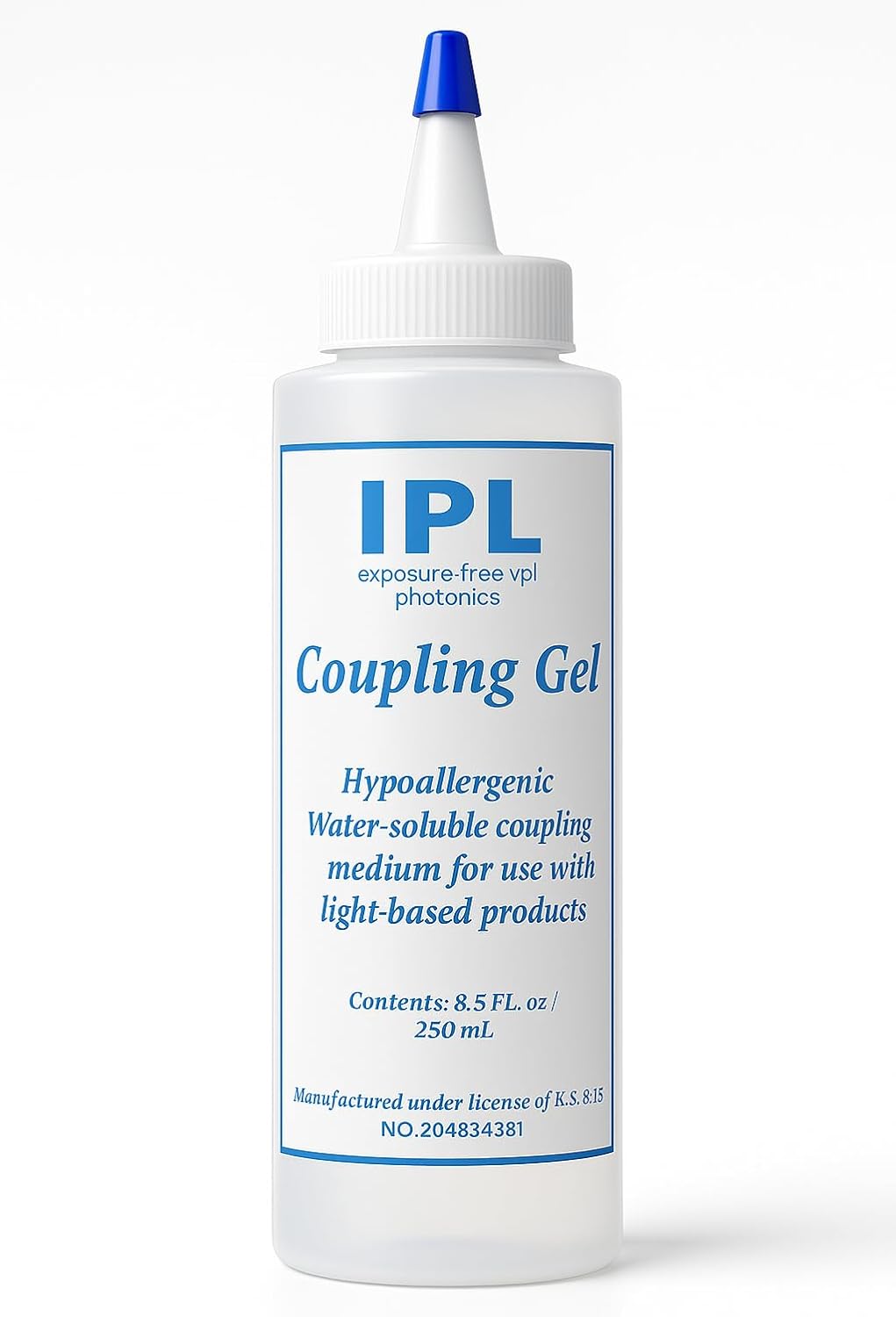 Coupling and Cooling Gel Use with IPL Hair Removal Device and Beauty Facial Machine for Women or Men in Face and Body 250ML