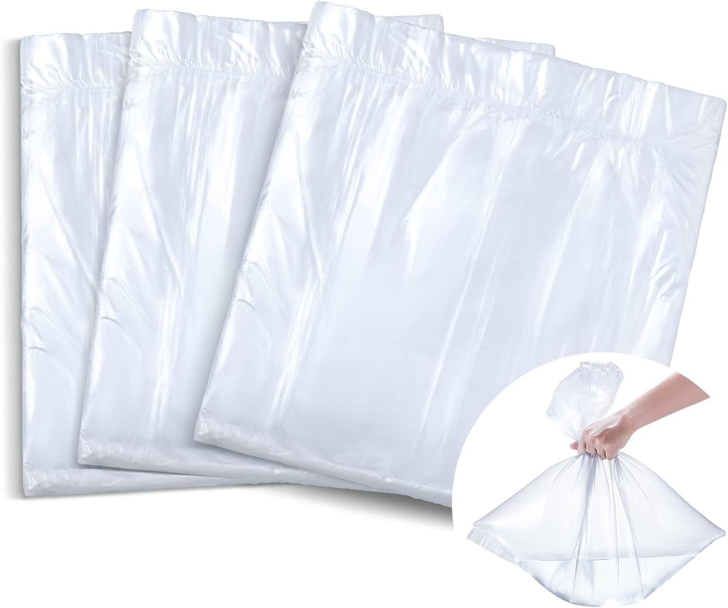 100 Pcs Disposable Foot Tub Liner Portable Bath Bags Plastic Pedicure Spa Bags Thin Large Foot Bath Liners Disposable Spa Hotel Home Use, 25 x 23 Inches