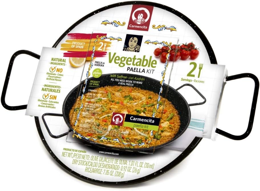 Medicinal Care Paella Kit with Enameled Paella Pan - 2 Portions c