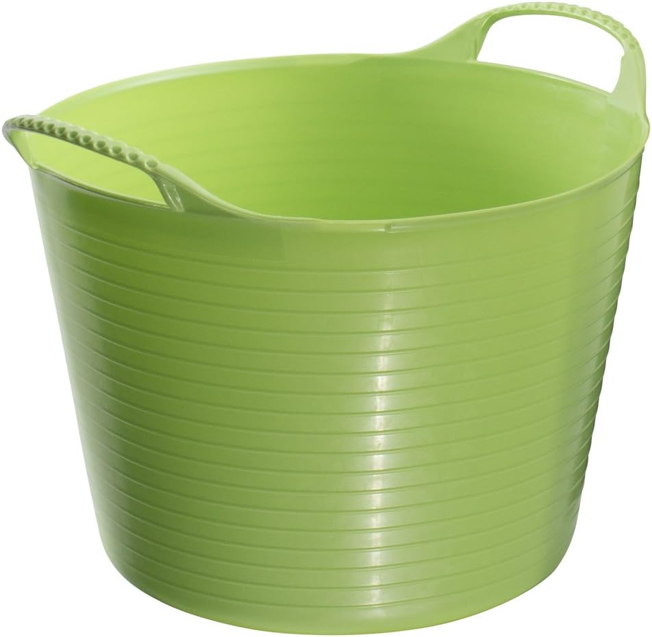 Red Gorilla Medium Flexible Plastic Tub, Toy Storage, Laundry, Gardening & More, 26 Liter/6.8 Gallon, Pistachio