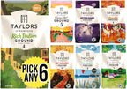Taylors of Harrogate Ground Coffee (Each Pack 200g) Pick Any 6 from 7+ Flavours Inc. Rich Italian, After Dark, Hot Lava Java, Decaf, Lazy Sunday, Flying Start and Brasilia