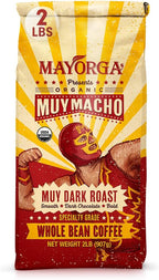Mayorga Intense Dark Roast Coffee, 2 lb bag - Muy Macho Blend, the World's Strongest Organic Coffee - 100% Arabica Whole Coffee Beans - Bold Flavor - Specialty Grade, Non-GMO, Direct Trade