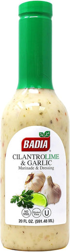 Badia Cilantro Lime & Garlic Marinade and Dressing 20 fl oz – Fresh Cilantro, Zesty Lime & Robust Garlic, Gluten Free