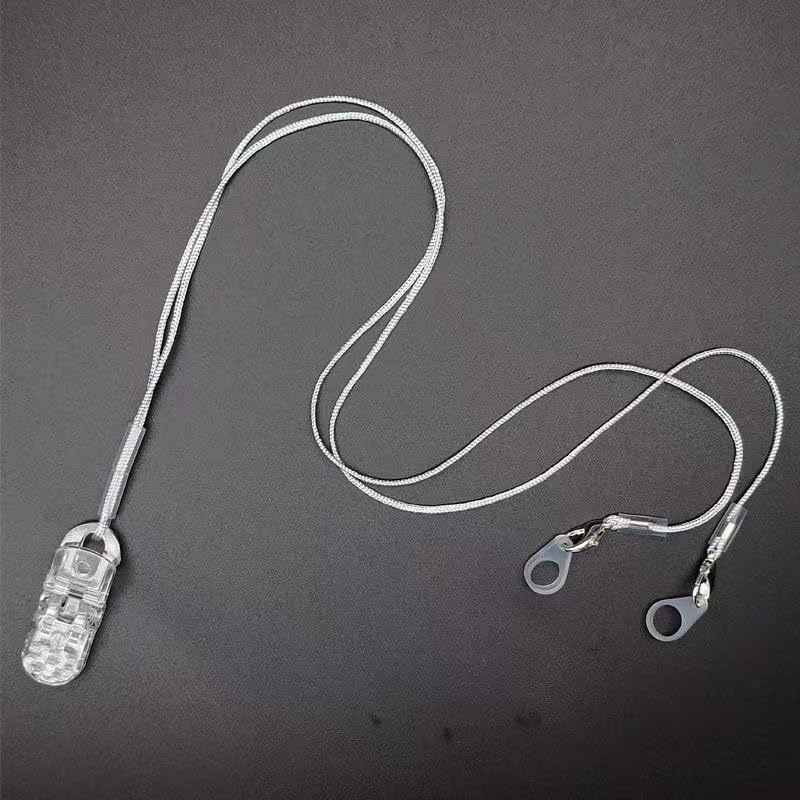 Hearing Aids Clip Holder Portable Hang Rope Anti Lost Hearing Amplifier Lanyard Clips（3 Sets，Includes 7mm/9mm/11mm Silicone Loops * 6）