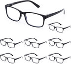WALMXX Reading Glasses,8 Pack Reading Glasses Blue Light Blocking for Men Women,Anti Eyestrain/Dryness/UV Lightweight Readers