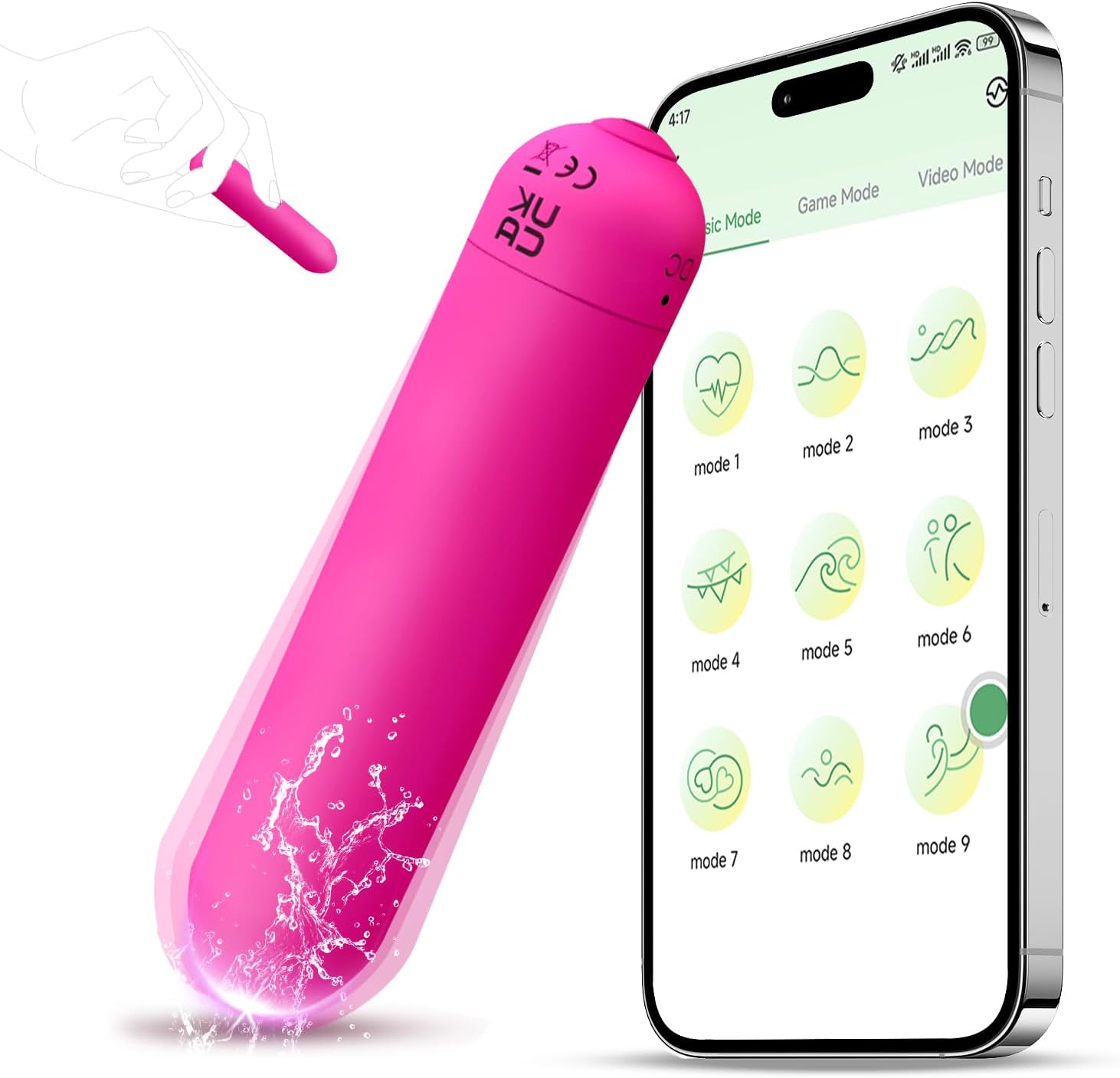 Handheld Electric Bullet 10 Modes Silent Adult Tools for Women Silver Bullet Vidrater for Women Mini Personal Vibrateirr Female Bullet Viboators Toys Silent Wand Viboator ccy7-8