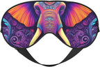 Elephant in Tribal Style Print Double Side Sleep Eye Mask, Adjustable Night Eye Cover for Women Men