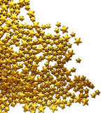 SE Si&Moos Gold Star Sprinkles for Cake Decorating Star Cake Decorations Large and Small Edible Gold Stars, Shower Party Birthday Halloween Christmas Supplies 3 OZ with Tweezers