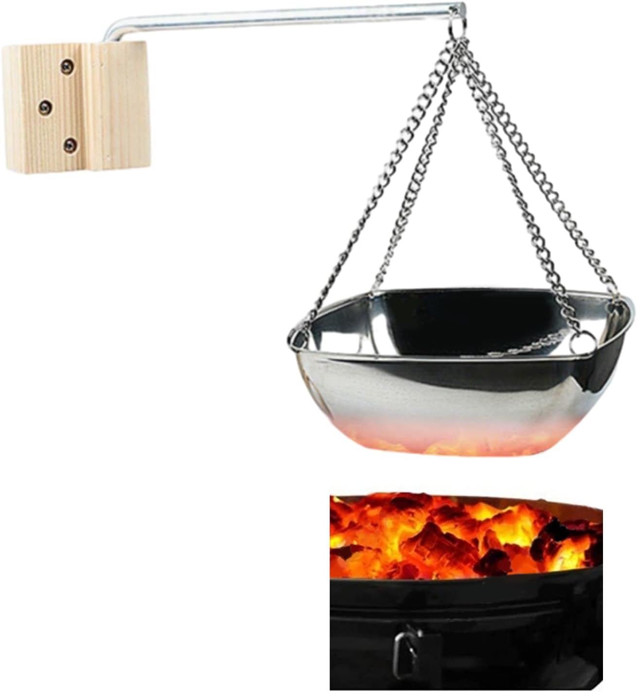 Sauna Aromatherapy Bowl, Stainless Steel Sauna Aroma Bowl Essential Oil Cup Wall Mount with Adjustable Swing Arm Sauna Accessories for Personal or Home Spas Sauna (Square 20cm)