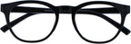 OPULIZE BLU Blue Light Blocking Reading Glasses for Women Men, Cool Round Frame with Anti-Glare Computer and Gaming Eyewear, UV and Eyestrain Protection, Black +2.50 (Pack of 1)