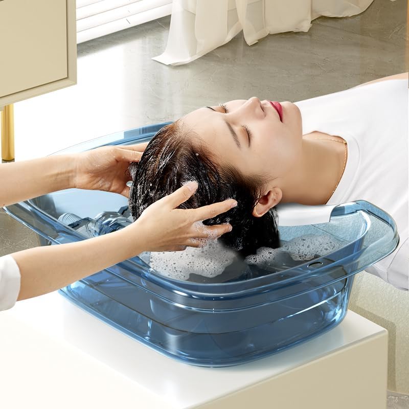 Hair Washing Basin for Bedridden -Shampoo Basin for Bedside,Hair Washing Tray for Sink at Home for The Elderl,Seniors,Bedridden and Disabled Patients,Portable Shampoo Bowl