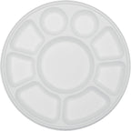 Biodegradable 9 Compartment Thali Plates – 200 Pack Eco-Friendly Disposable Dinner Plates for Parties, Events, Weddings & Catering