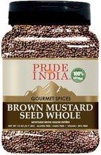 Pride Of India – Brown Mustard Seed Whole – Gourmet Indian Spice – Hot & Spicy Flavor – Ideal Seasoning for sauces/dips/Spice Blends – Easy to Store – 12 oz. Medium Dual Sifter Bottle