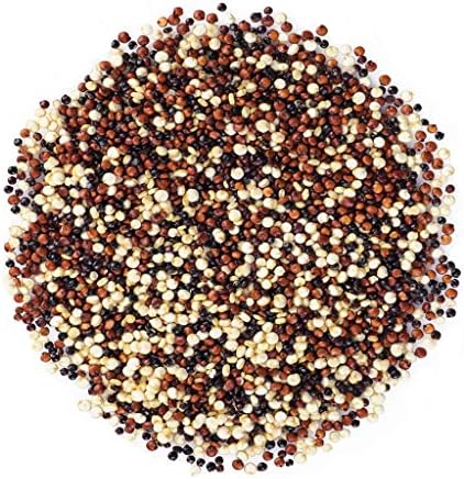 Food to Live Organic Tri-Color Quinoa, 4 Pounds — Non-GMO, Blend of White, Black, and Red Quinoa, Whole Grain, Raw Seeds, Non-Irradiated, Kosher, Vegan, Sproutable, Sirtfood, Bulk, Rice Replacement.