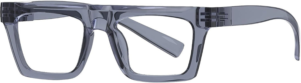 Eyekepper Metalless Screwless Spring Hinges Blue Light Blocking Reading Glasses for Women and Men Computer Readers(Grey, +2.50)
