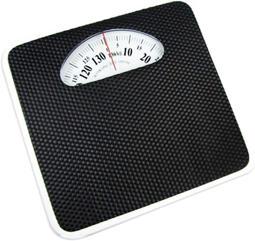 Professional Analog Bathroom Scale, 300lb/136kg Capacity Extra Large Mechanical Dial Heavy Duty Professional Accurate(Black)