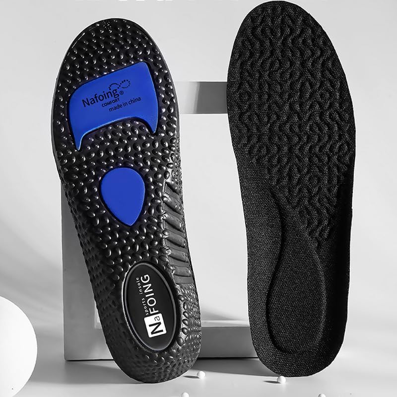 1 Pair Sport Insoles for Men Women - Shock Absorption and Arch Support Shoe Insoles for Work Boots & Sneakers (35-36)