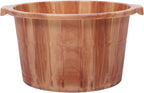 KICHOUSE Foot Basin Wooden Bucket With Built In Massager Acupressure Pedicure Barrel Massage Tool For Home Office Baths Spa Bathroom Home Office Use
