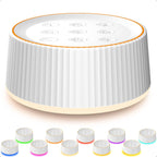 BGOVERSS White Noise Machine, 26 Hi-Fi Soothing Sounds & 10 Colors Night Light Sound Machine for Sleeping Adults, Baby & Kids, Portable Sleep Machine with 6 Timers, Noise Canceling for Home Office