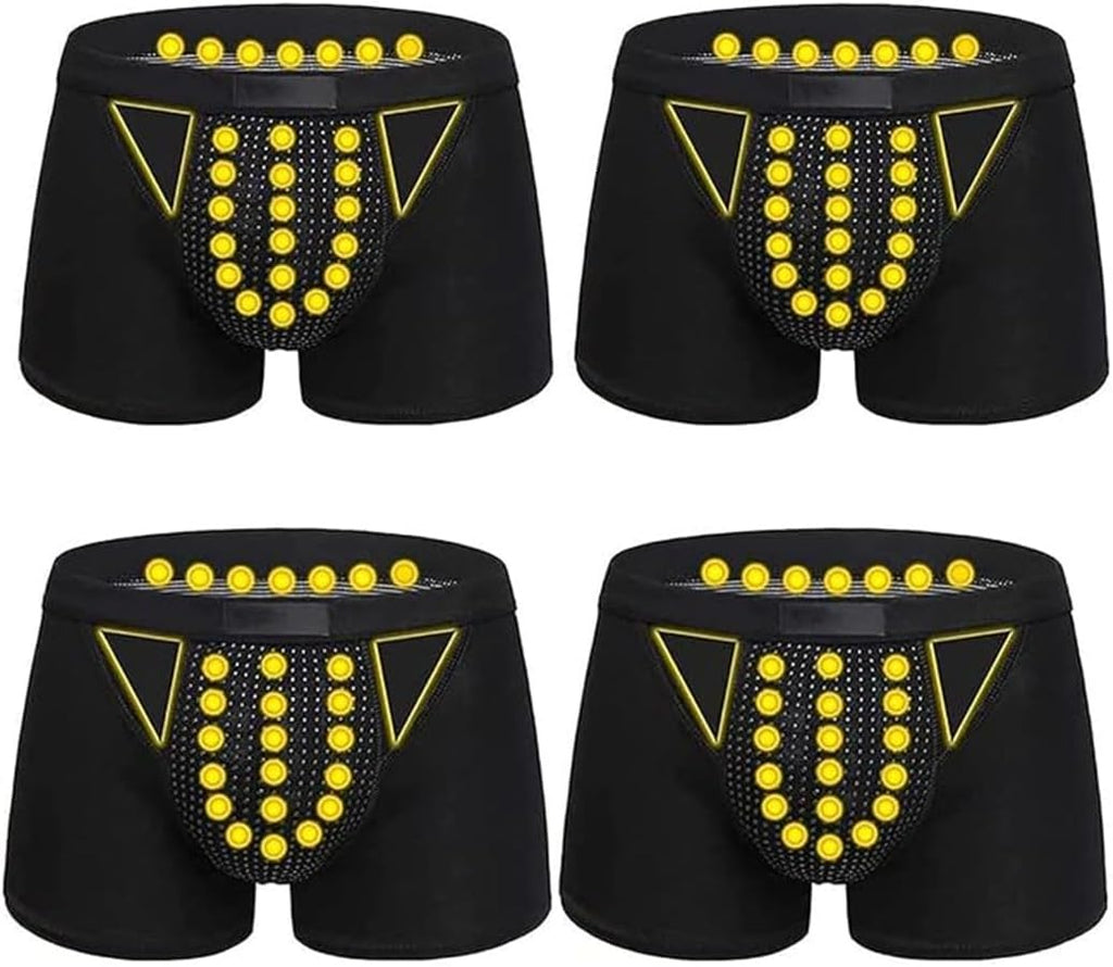4pcs Magnetic Therapy Energetic Mens Boxer Briefs Enlargement Underwear Tourmaline Prostate Panties Rapid Growth