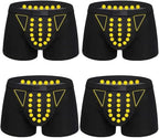 4pcs Magnetic Therapy Energetic Mens Boxer Briefs Enlargement Underwear Tourmaline Prostate Panties Rapid Growth